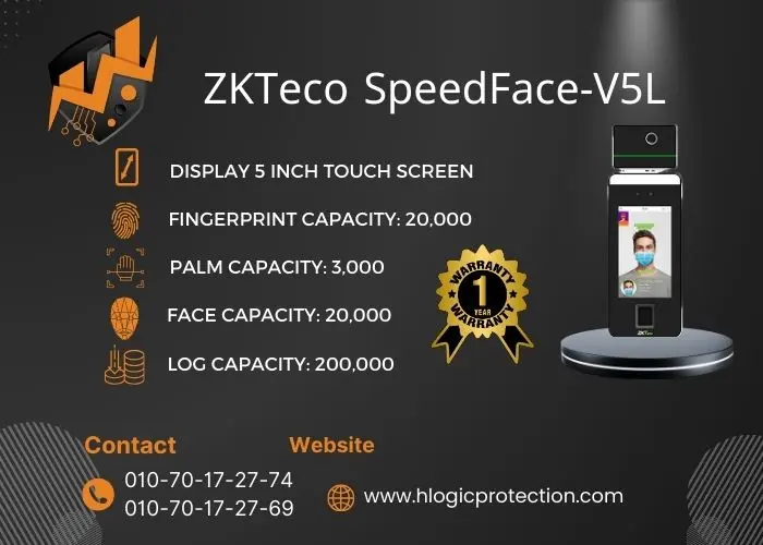 هايلوجيك بروتكشن zkteco speedface v5l ti zkteco speedface v5l ti