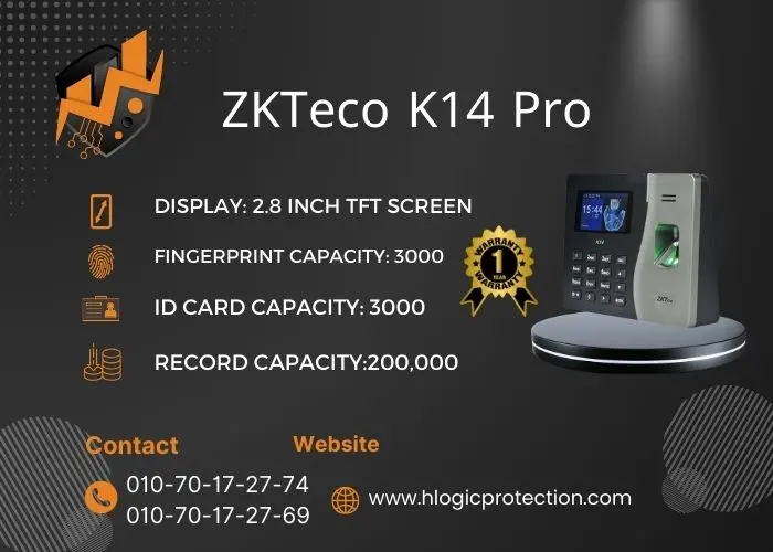جهاز بصمه ZKTeco K14 جهاز بصمه ZKTeco K14
